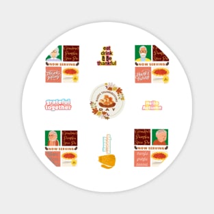 Collection of Couples Grandma Pumpkin Spice Pie Now Serving Thanksgiving Day Magnet